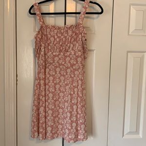 Pink and white summer dress